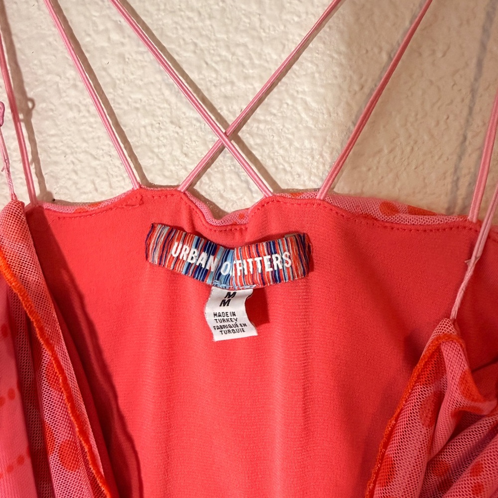 Urban Outfitters Pink and Red Strappy Top - Picture 4 of 7